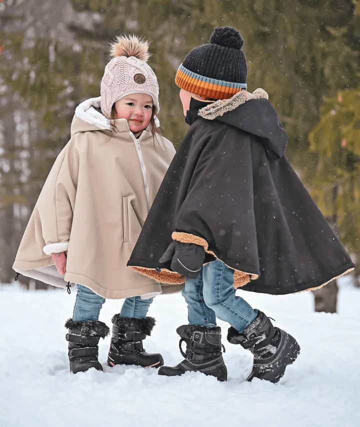 Housse-Poncho 3 en 1 pour bébé et enfant 6 ans et + Noir Gustine Mlle et Coco