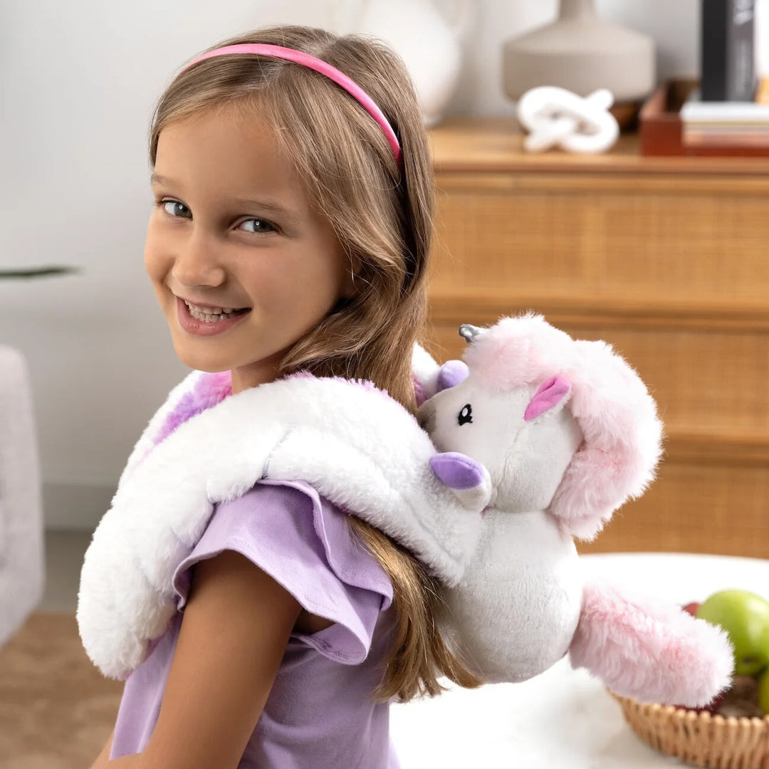 Peluche lestée Echo la licorne Hugimals Mlle et Coco