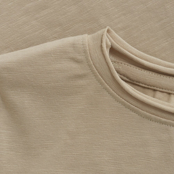 Chandail à manches courtes beige crème irlandaise Huttelihut Mlle et Coco