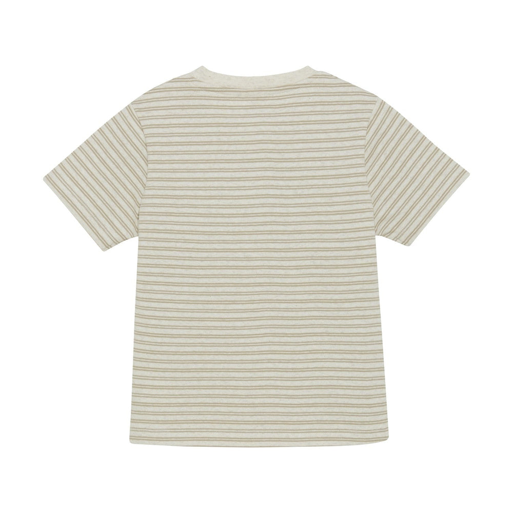 t-shirt huttelihut rayé beige avoine Mlle et Coco 