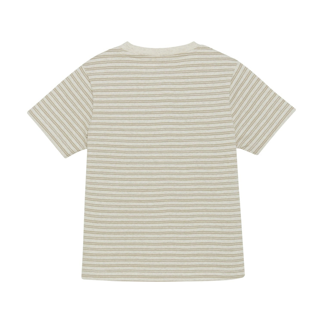 t-shirt huttelihut rayé beige avoine Mlle et Coco 