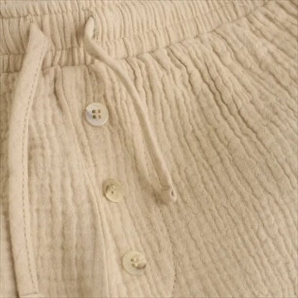 Short en mousseline beige crème irlandaise Huttelihut Mlle et Coco