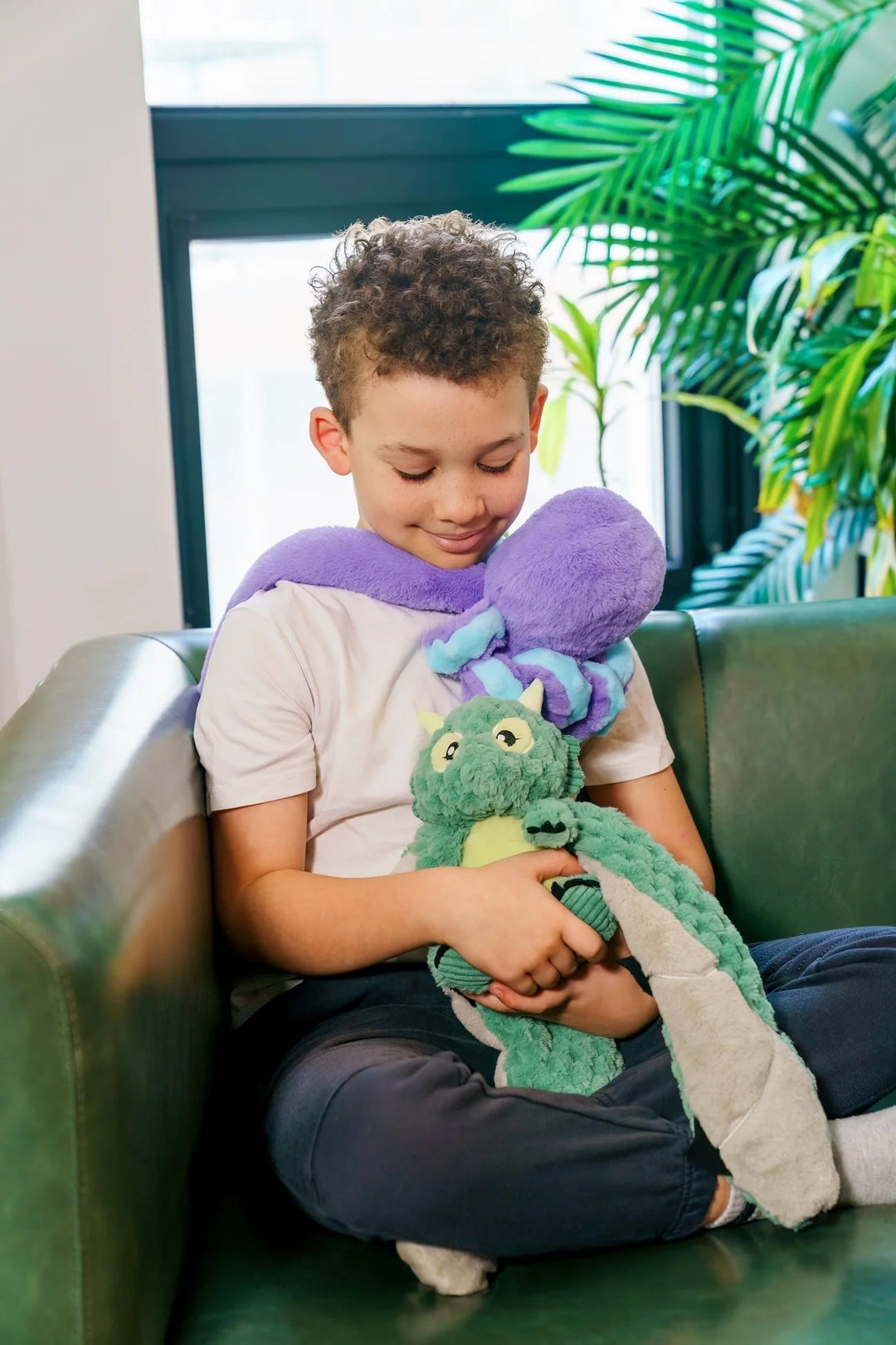 Peluche lestée Indigo la pieuvre Hugimals Mlle et Coco