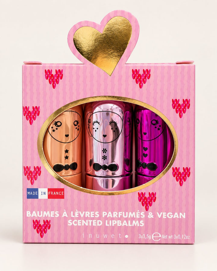 Trio baume à lèvres Cristal Inuwet Produits de soins Inuwet 