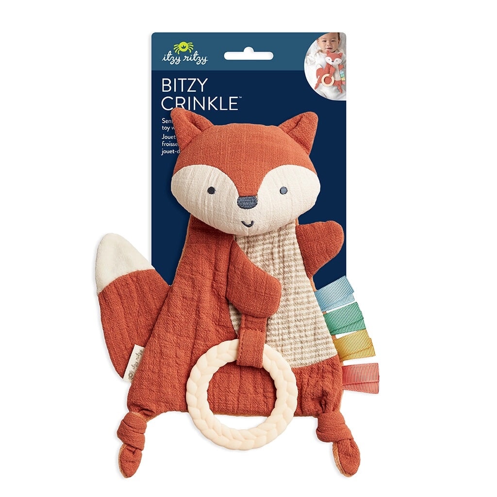 jouet sensoriel itzy ritzy renard éveil enfant touché