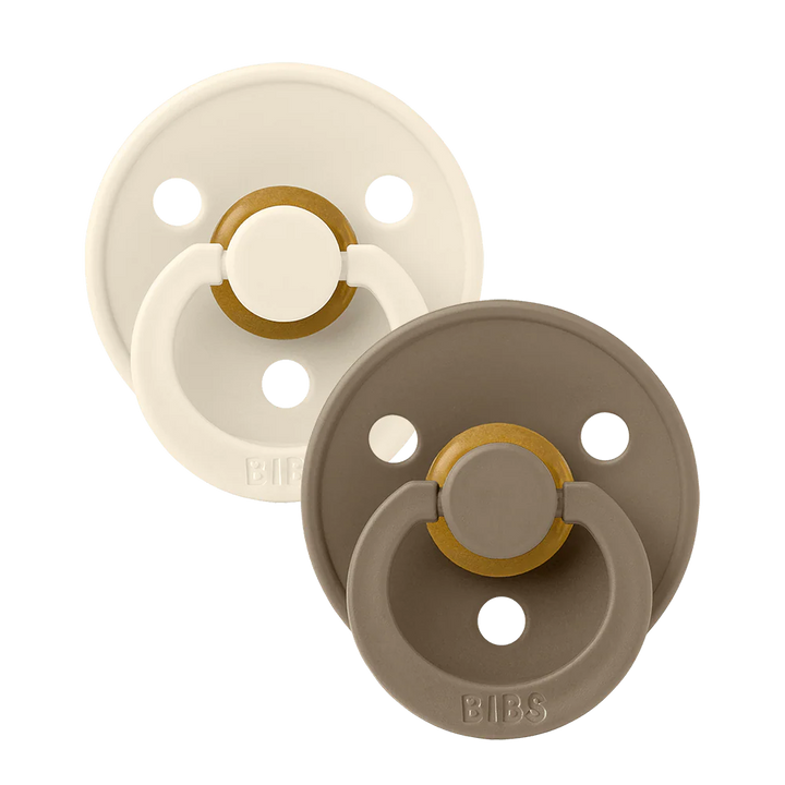 suce bibs paquet  2 ivory dark oak Mlle et Coco