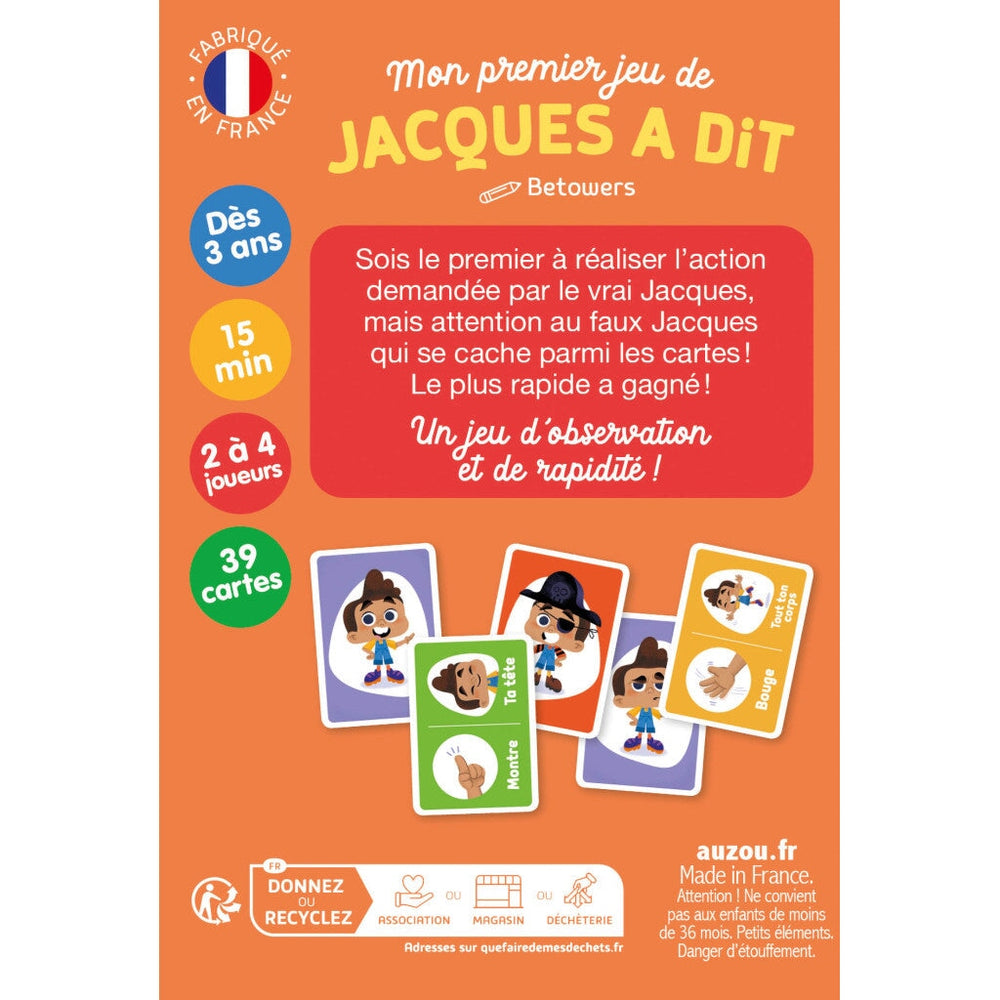 premier jeu de Jacques a dit viens faire une partie 
