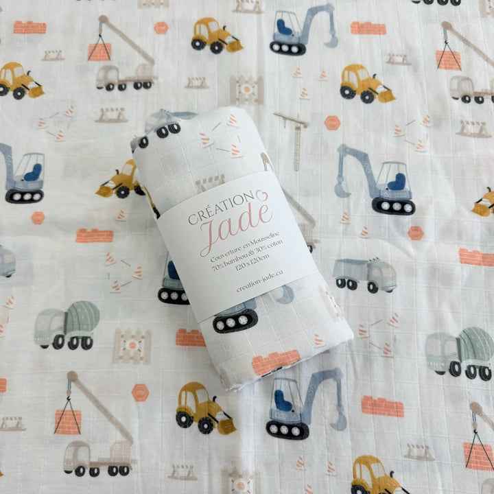 mousseline camion Création Jade Mlle et Coco accessoire bébé