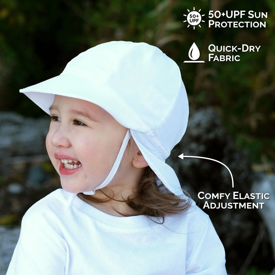 bonnet blanc bébé anti-uv Jan &amp; Jul 