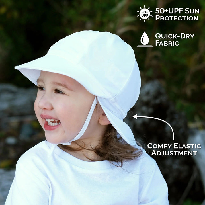 bonnet blanc bébé anti-uv Jan &amp; Jul 