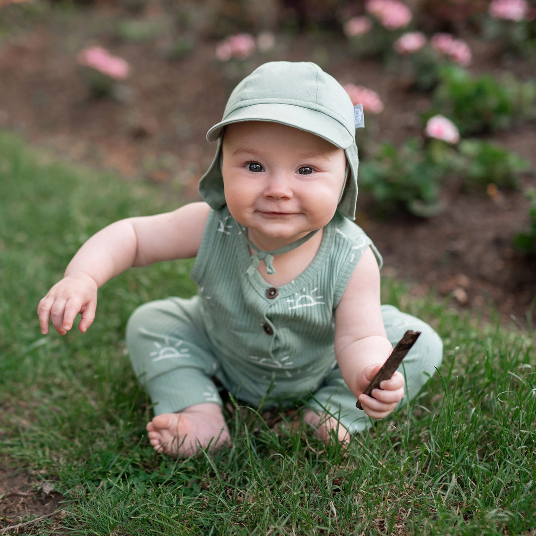 Casquette bébé anti-UV Sun Soft coton - Vert juniper - Jan &amp; Jul Accessoires vêtements/autres Jan &amp; Jul 