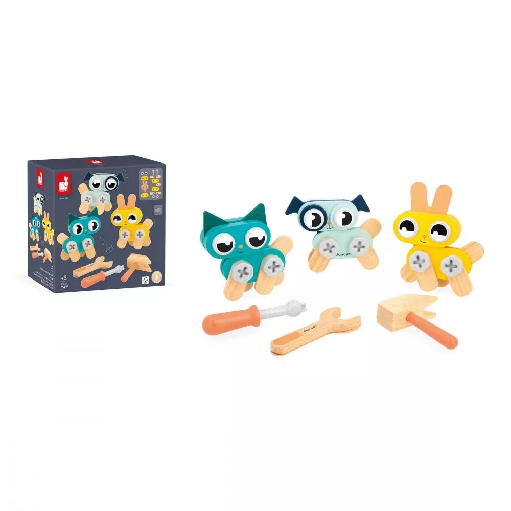jouet petits animaux à bricoler Janod Mlle et Coco