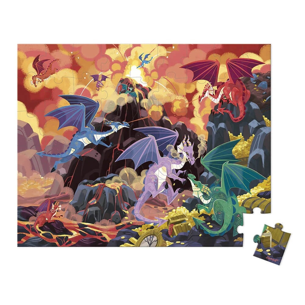 casse-tête puzzle dragon Janod Mlle et Coco