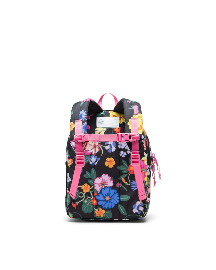 Sac à dos école paper garden jardin fond noir Herschel Mlle et Coco