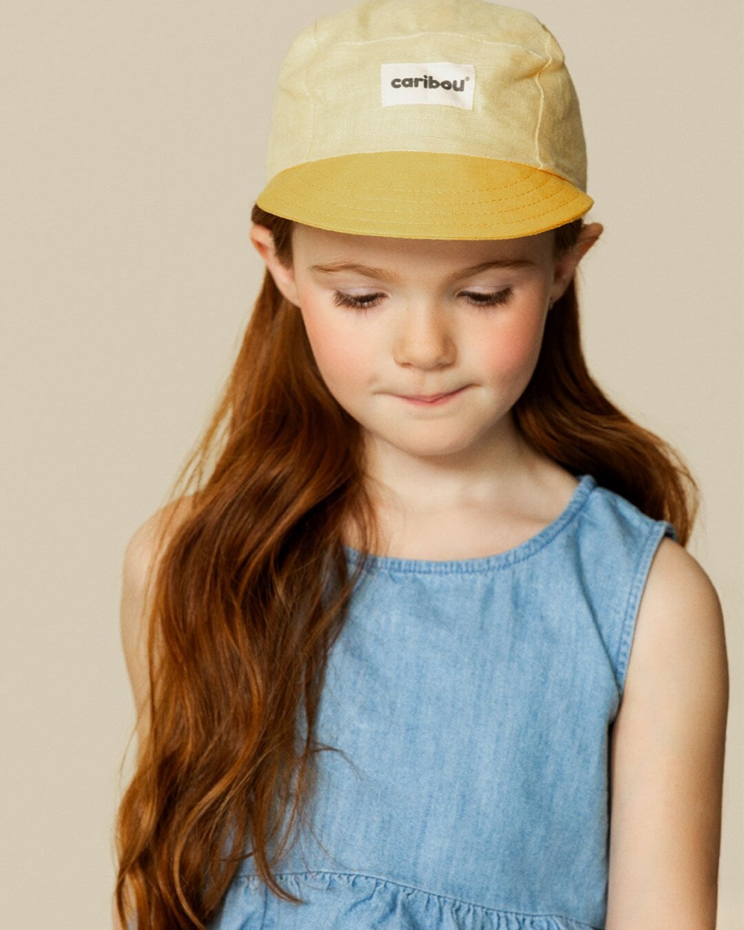 casquette lin enfant Caribou duo jaune Mlle et Coco