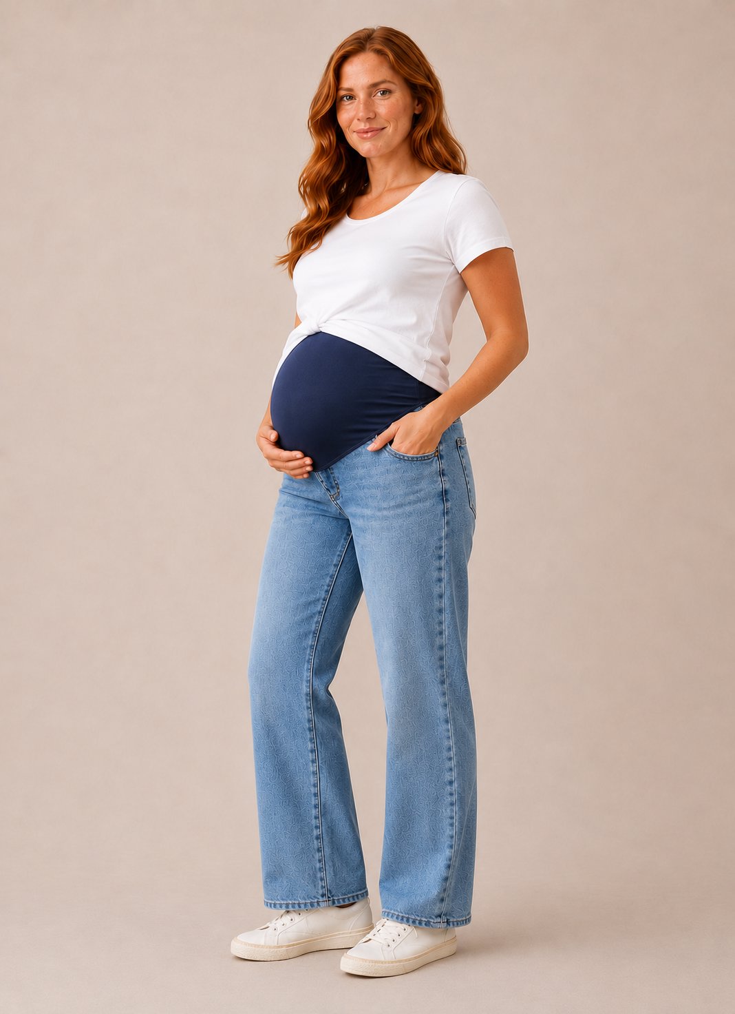 Jeans de maternité Jeanne - Bleu gris pâle - Bloom Bloom 