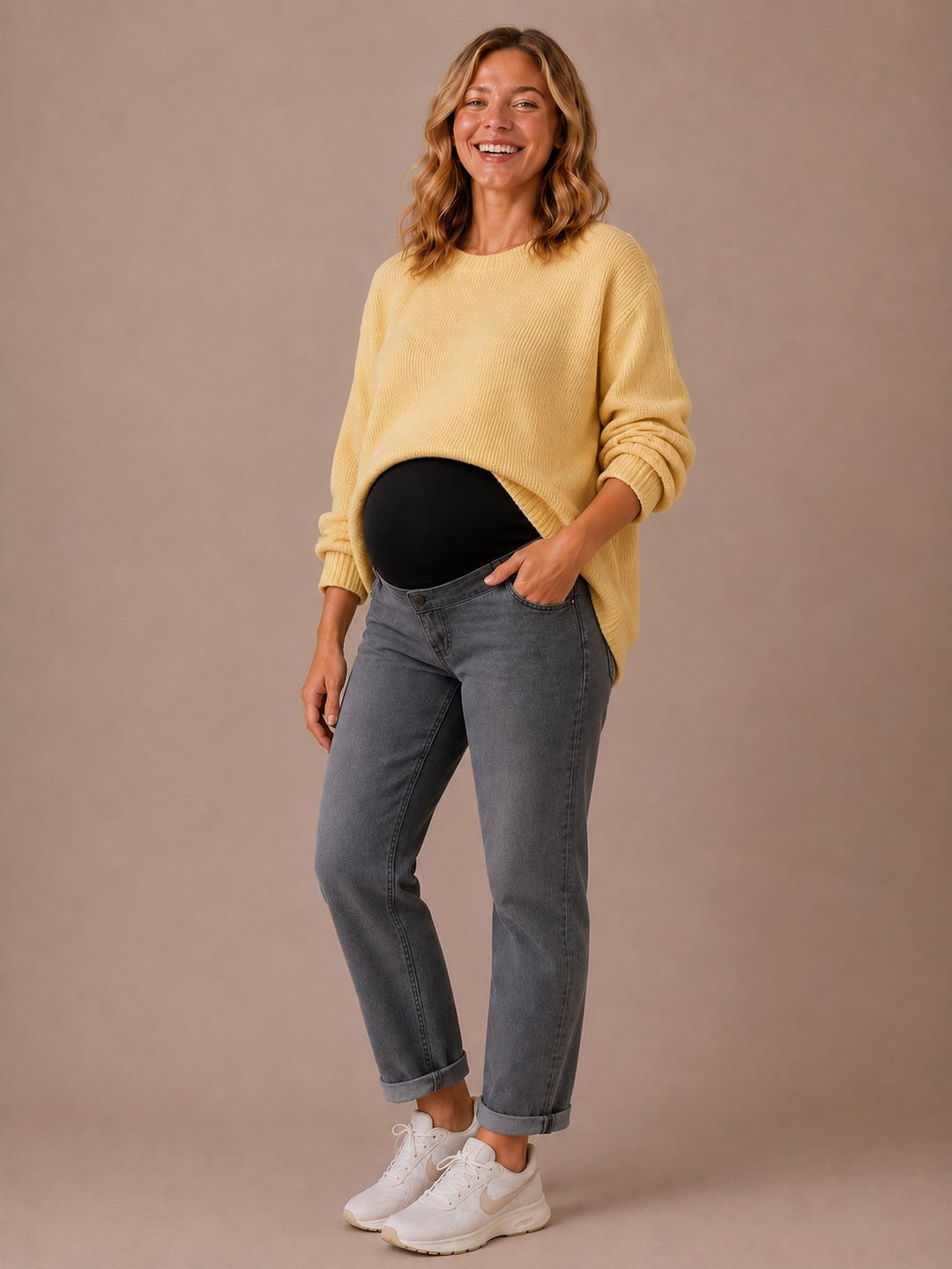 jeans jade maternité Bloom Mlle et Coco gris