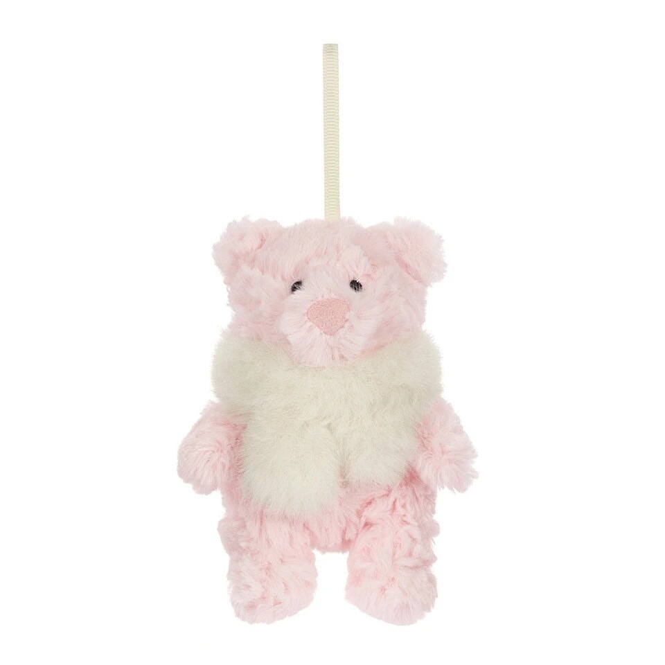 Peluche ornement Décoration hivernale chaleureuse Leola Bear Jellycat Noël Mlle et Coco