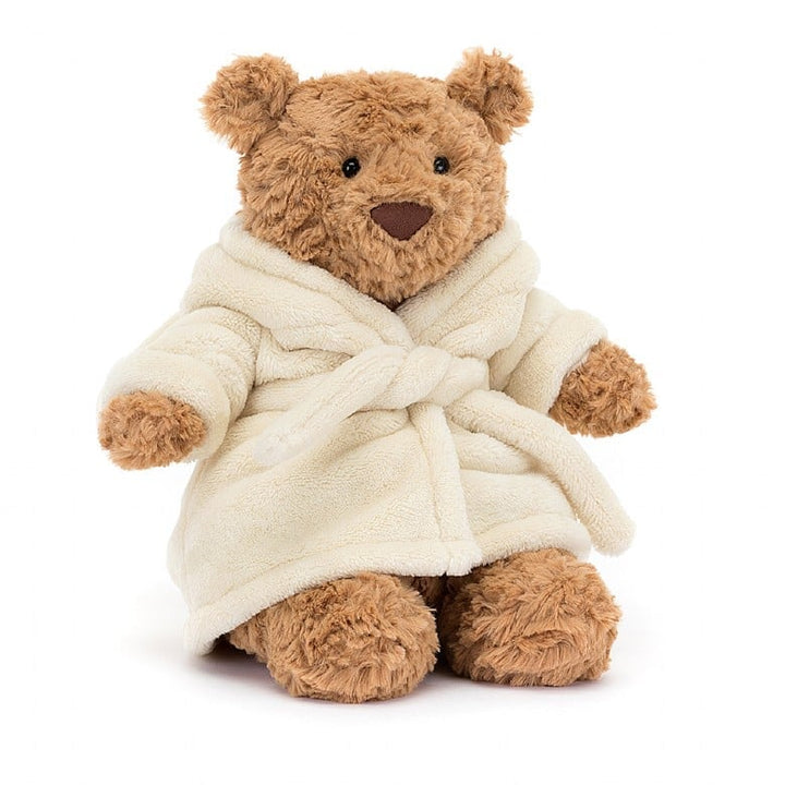 ourson Bartholomew robe de chambre Peluche Jellycat toutou
