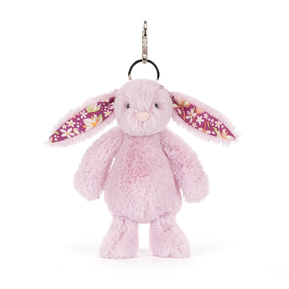 Breloque de sac peluche lapin de luxe blossom lilas Thistlepop  Jellycat Mlle et Coco
