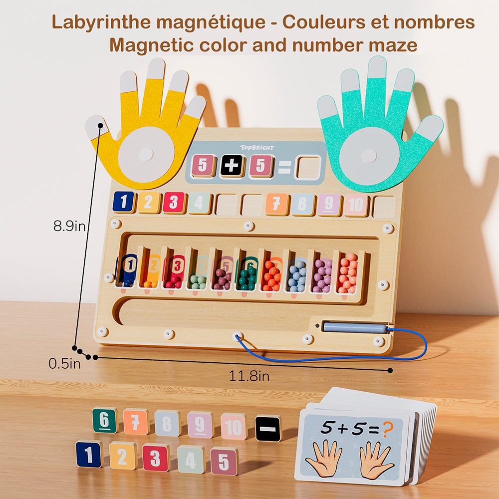 Jeu calculs au doight et aux perles Top Bright Mlle et Coco
