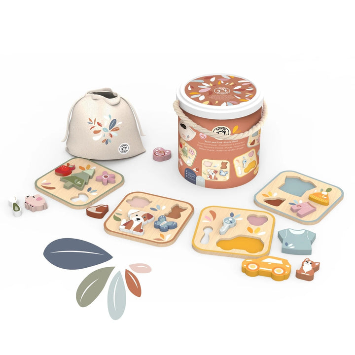 Jeu en bois puzzle cherche et trouve Speedy Monkey Mlle et Coco