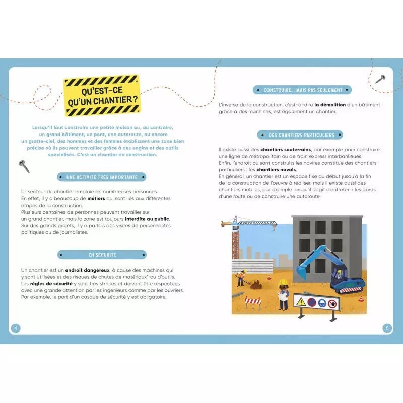 À la découverte du chantier coffret auzou jeu enfant apprentissage