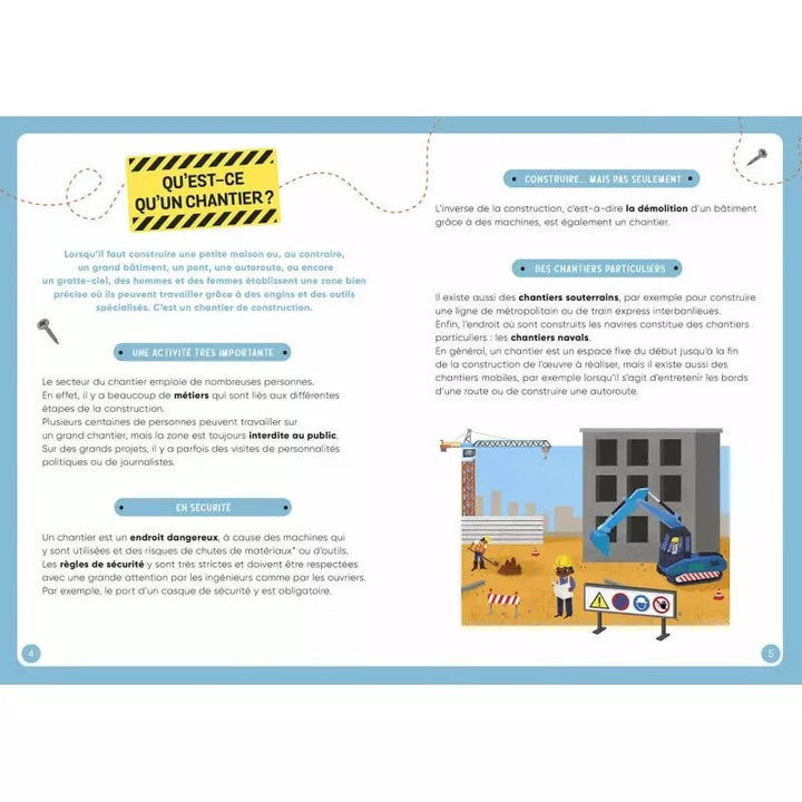 À la découverte du chantier coffret auzou jeu enfant apprentissage