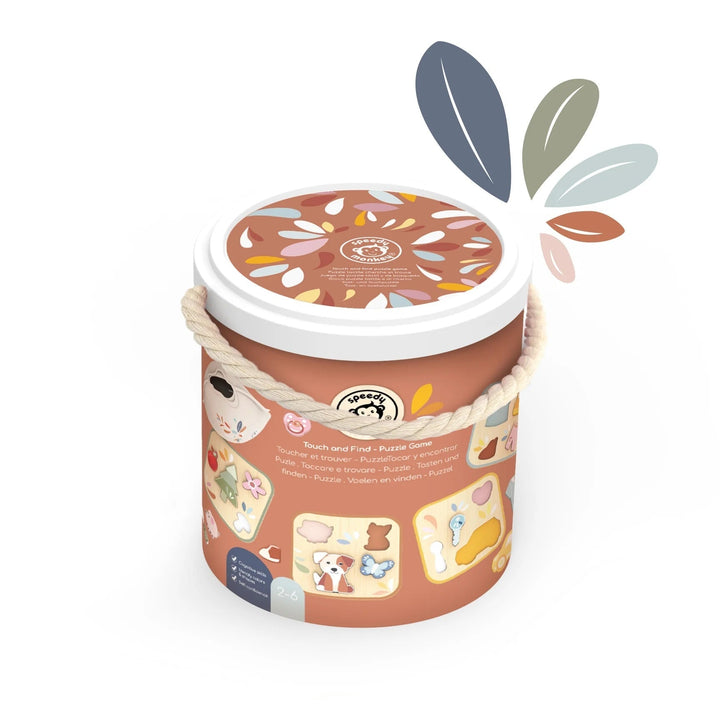 Jeu en bois puzzle cherche et trouve Speedy Monkey Mlle et Coco