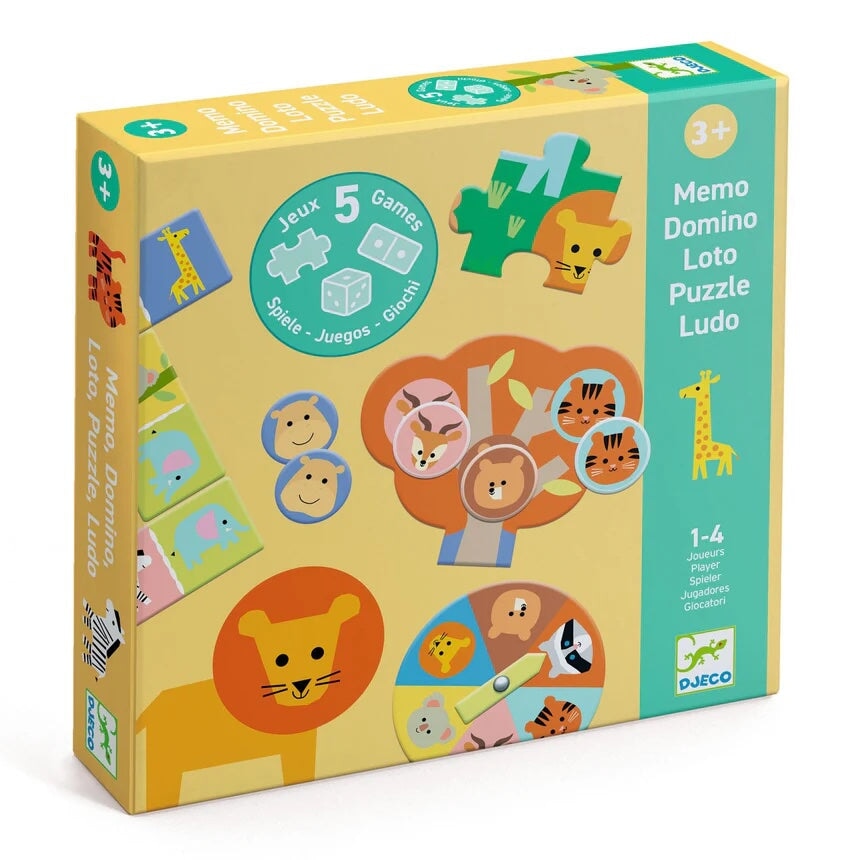 Coffret de jeux animaux sauvages Djeco Mlle et Coco