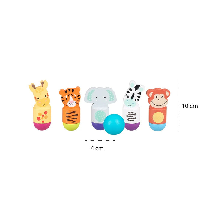 Jeux de quilles animaux de la jungle Orange Tree Toys Mlle et Coco