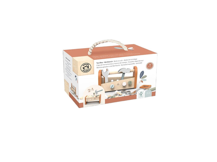 Jeux boîte à outils 2 en 1 en bois Speedy Monkey Mlle et Coco