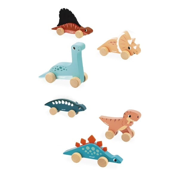 jouet tirer pousser bois Dinosaure Janod enfant motricité