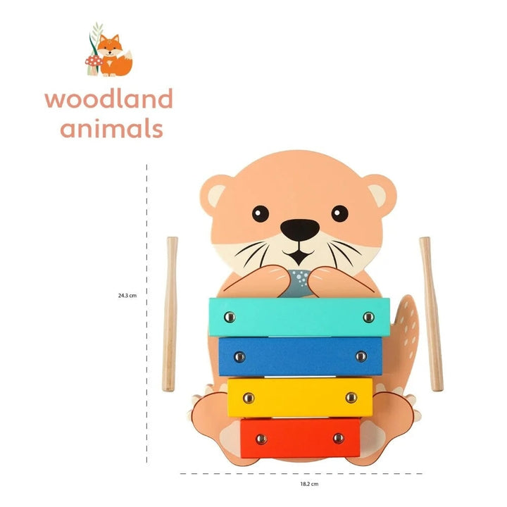 Jouet Musical Xylophone en bois Loutre Orange Tree Toys Mlle et Coco