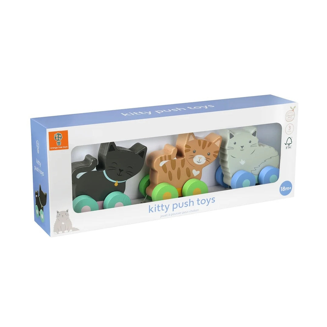 Ensemble de 3 chatons jouet à pousser Orange Tree Toys Mlle et Coco