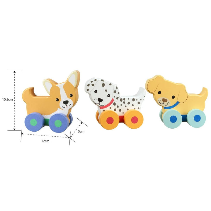 Ensemble de 3 jouet à pousser chiots Orange Tree Toys Mlle et Coco
