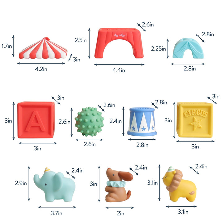 Jeu éveil sensoriel Itzy blocks cirque Itzy Ritzy