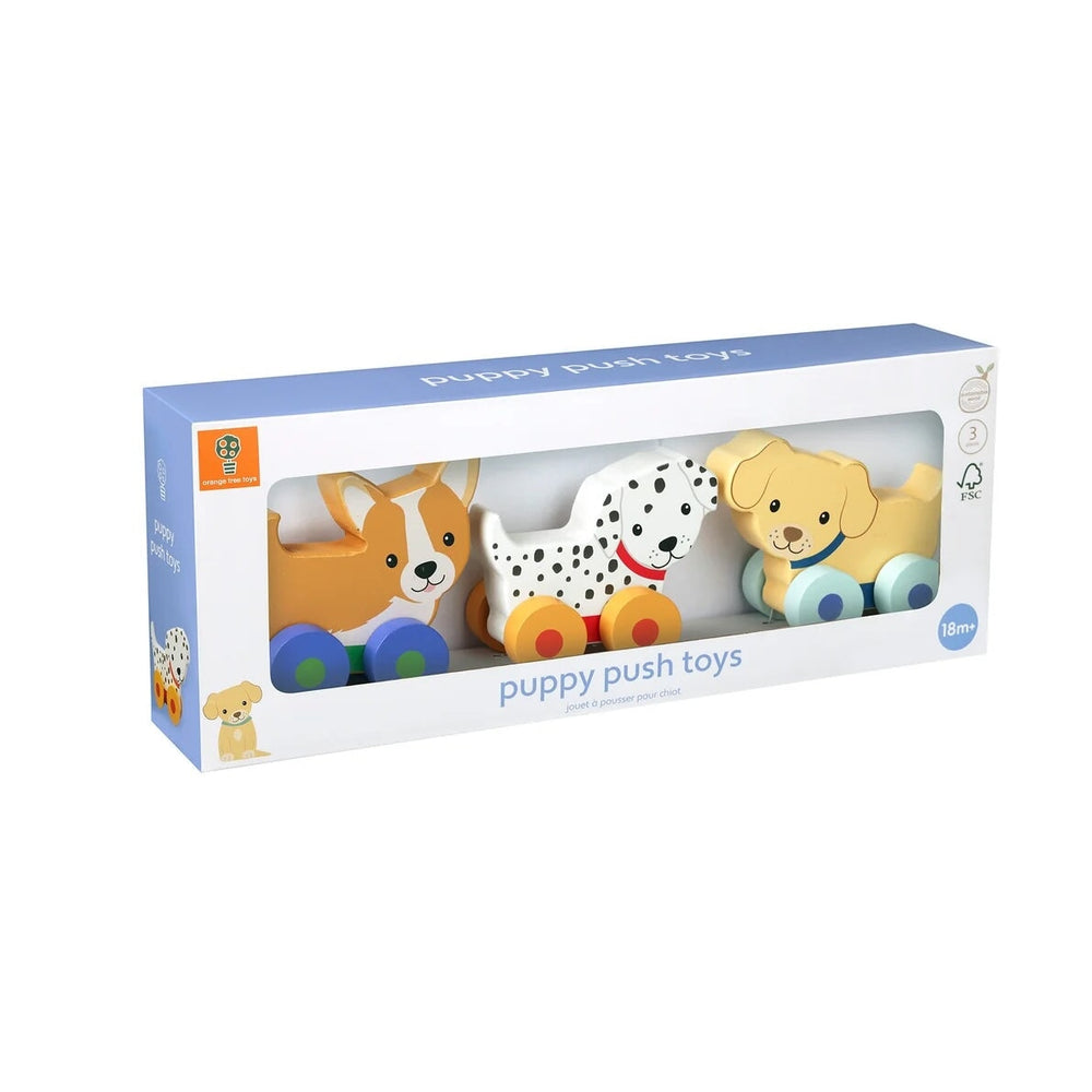 Ensemble de 3 jouet à pousser chiots Orange Tree Toys Mlle et Coco
