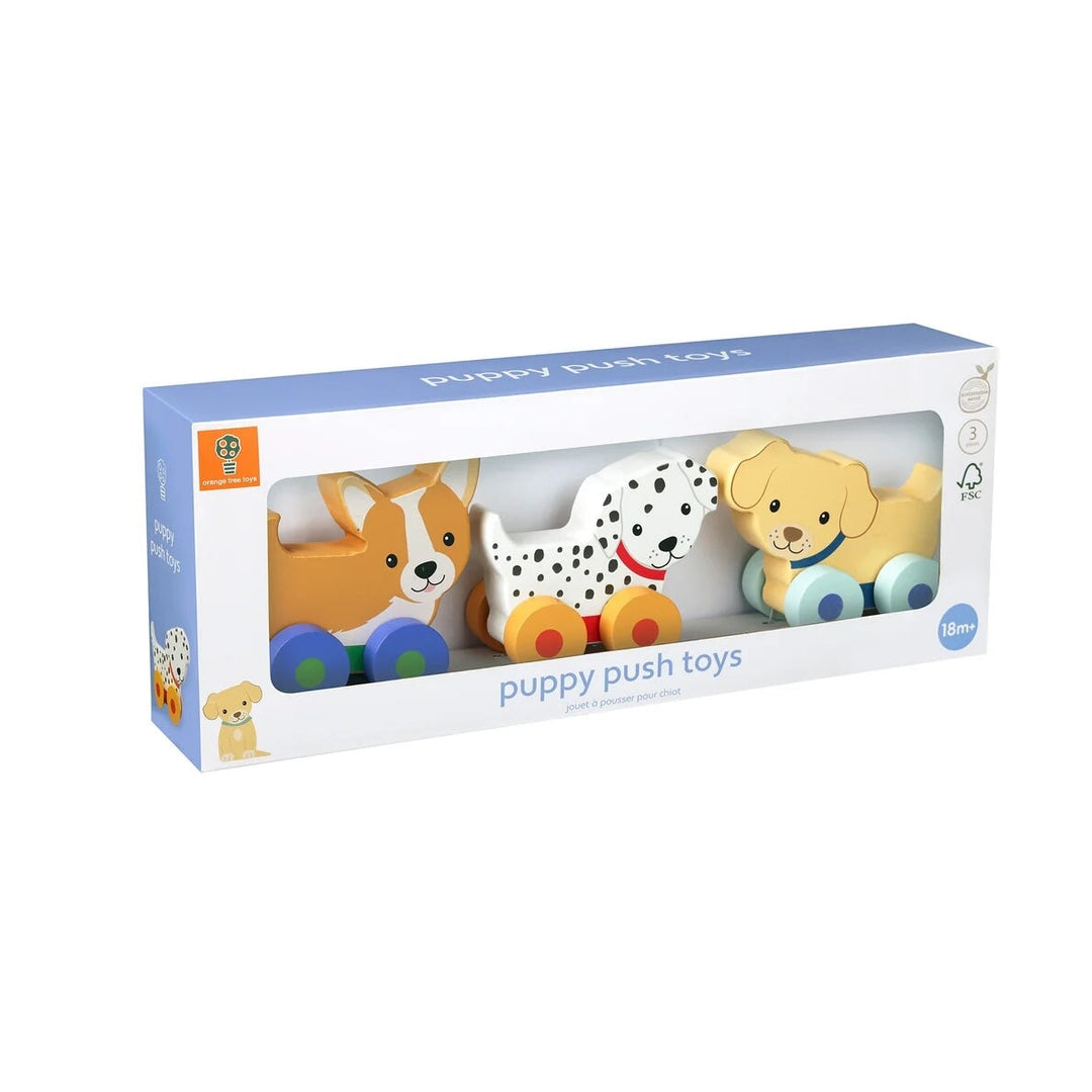 Ensemble de 3 jouet à pousser chiots Orange Tree Toys Mlle et Coco