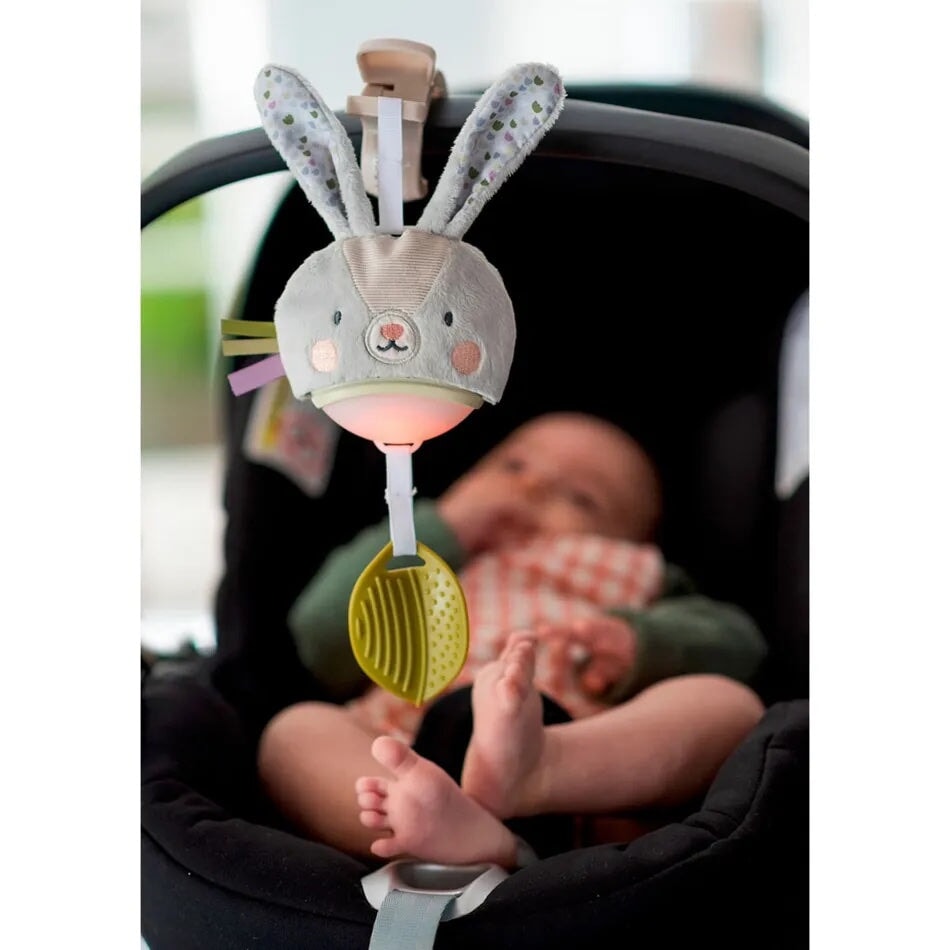 Lapin muscial éveil attache poussette jouet enfant bébé