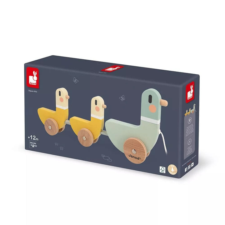 jouet canard a tirer bois Janod Mlle et Coco