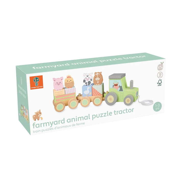 Jouet Train Puzzle Animaux de la Ferme Orange Tree Toys Mlle et Coco