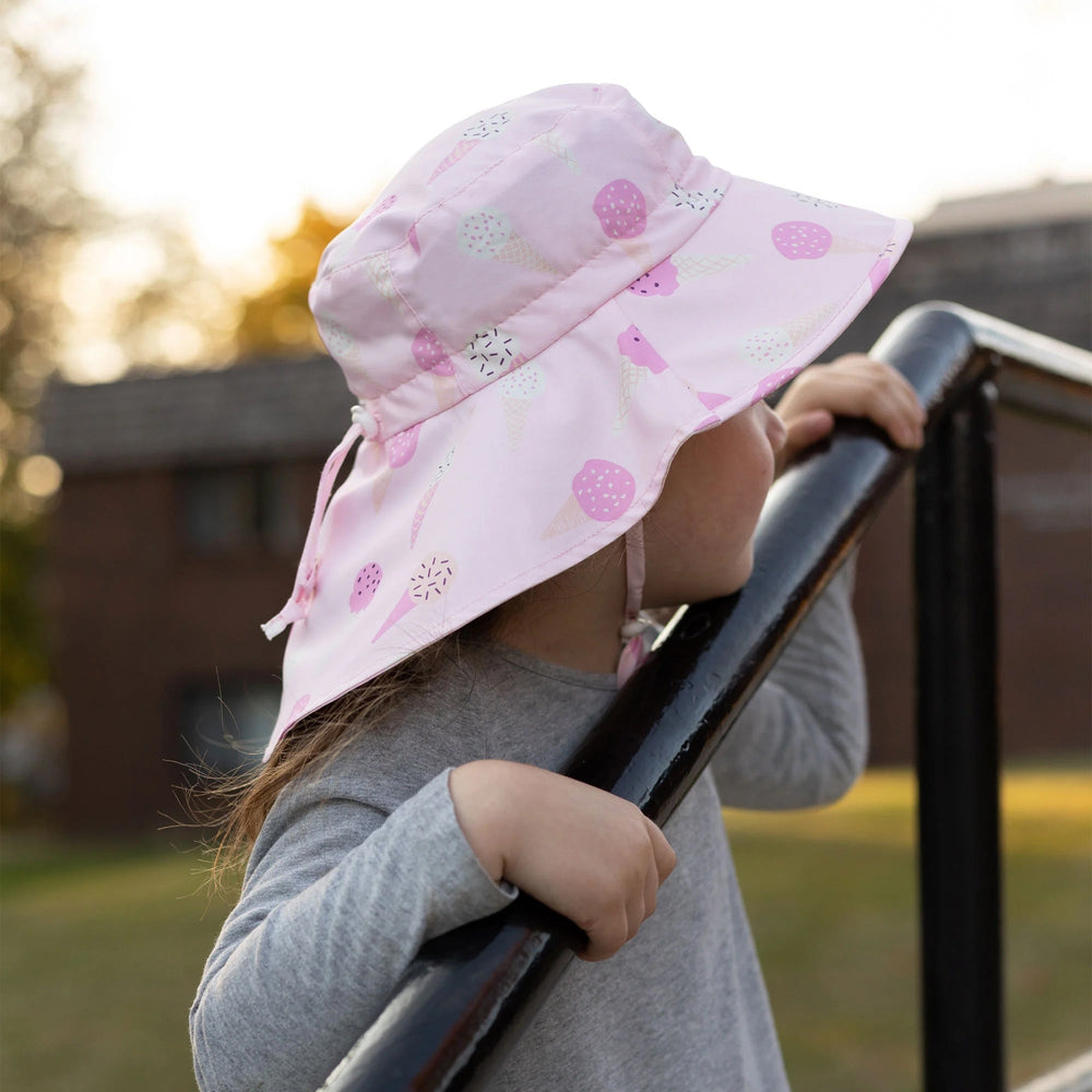 chapeau aventure rose crème glacé Jan et Jul