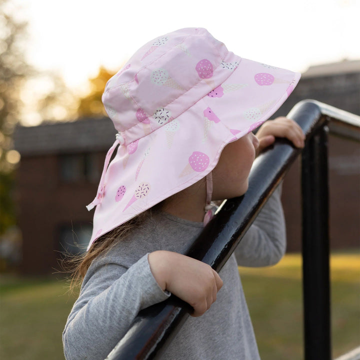 chapeau aventure rose crème glacé Jan et Jul
