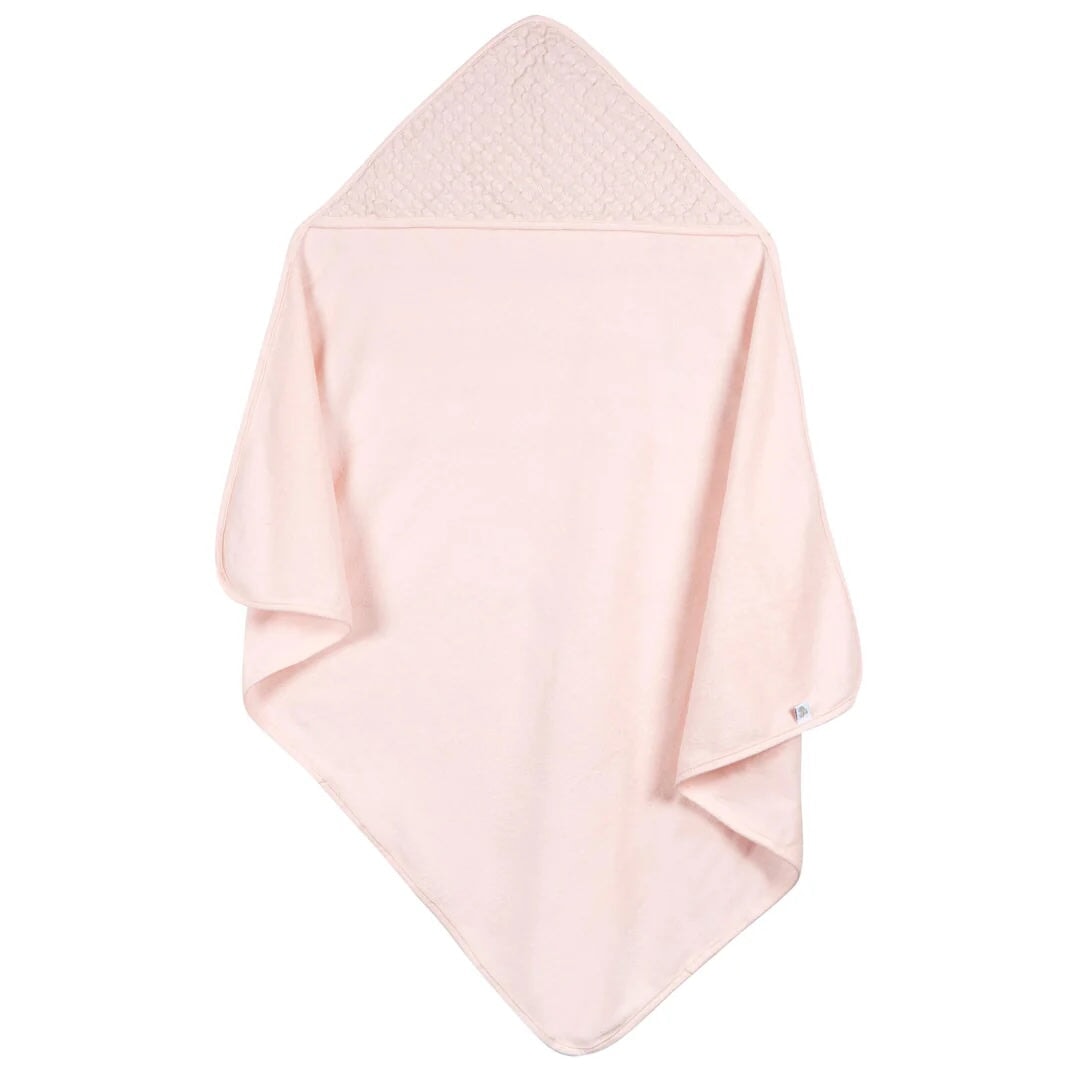 trio serviette capuchon rose floral Just born Mlle et Coco