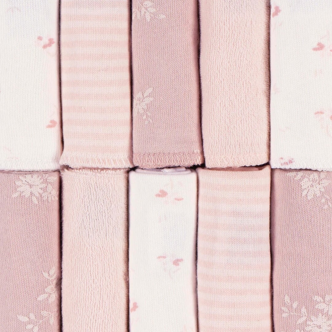 debarbouillettes ensemble rose Just born Mlle et Coco