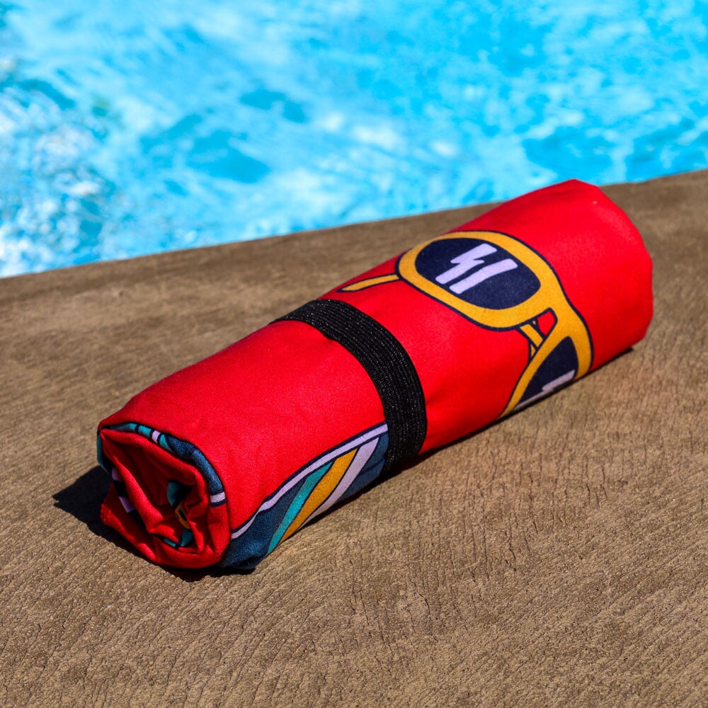 Lot De 2 Serviettes Microfibre Sport & Plage – Ultra Légères, Séchage Rapide, Antidérapantes Avec Poche Zippée, 120×50 + 40×80 Cm