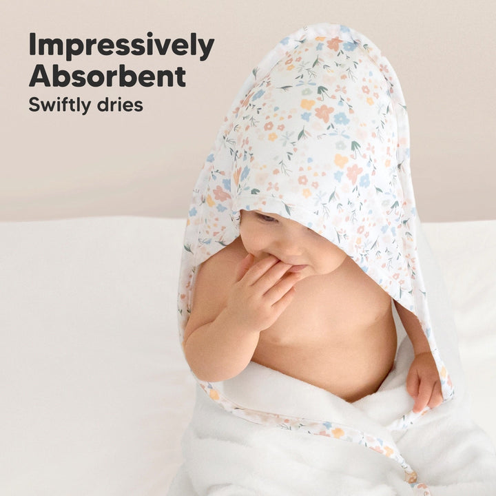 serviettes capuchon Keababies floral accessoire bain Mlle et Coco