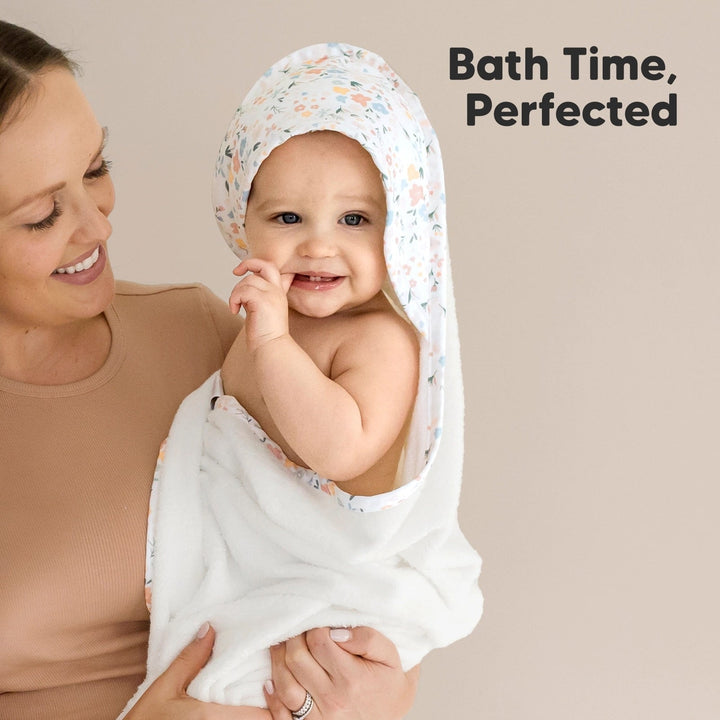 serviettes capuchon Keababies floral accessoire bain Mlle et Coco