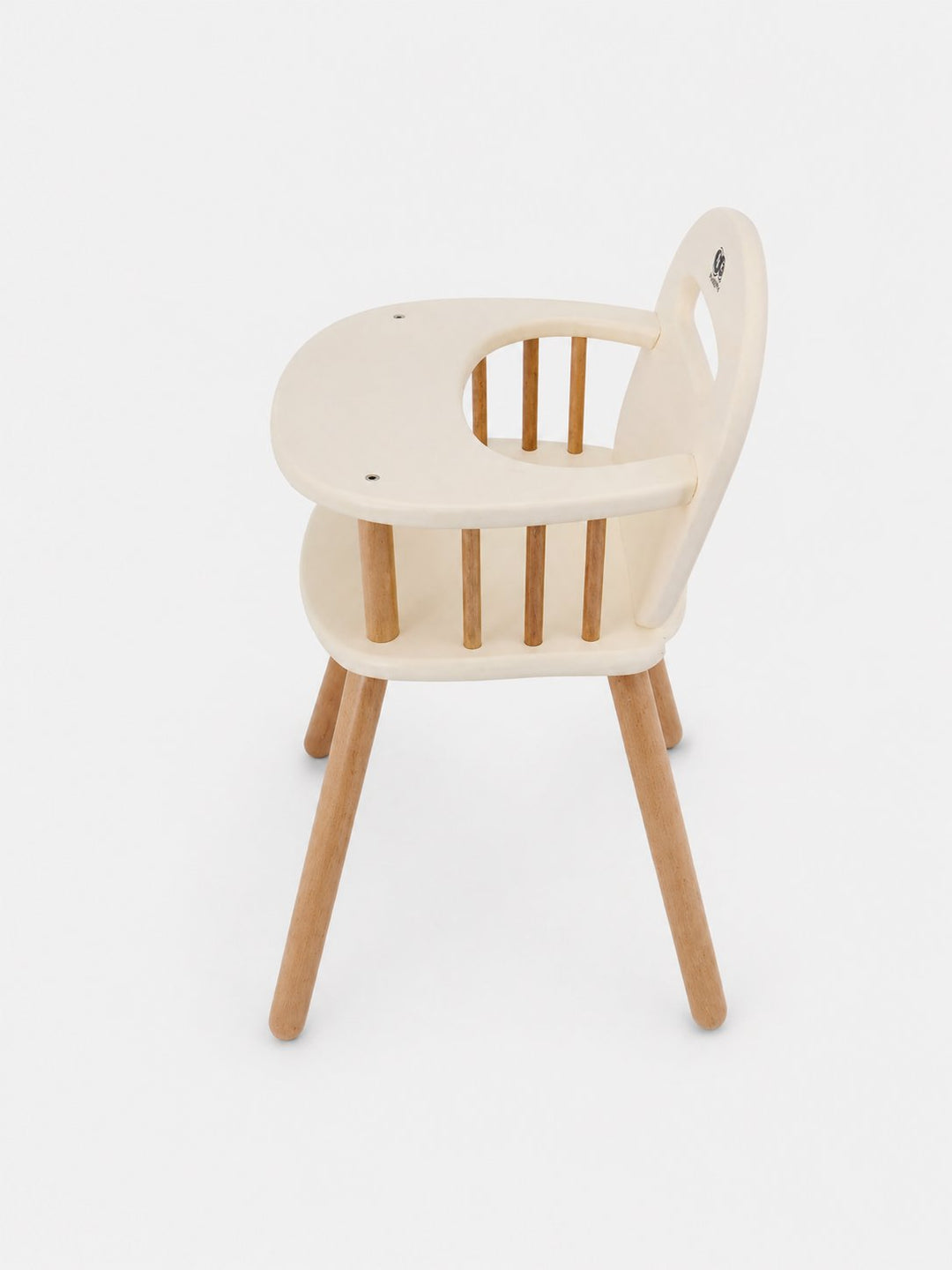 Chaise haute pour poupée - Bois naturel et blanc - Kinderfeets